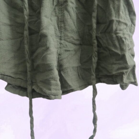 Hollister ultra high-rise flowy flowing breezy shorts in olive green size medium - Picture 6 of 8
